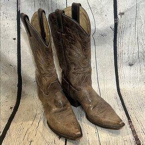 Sonora Women’s Brown Cowboy Boots Size 9 Excellent Condition